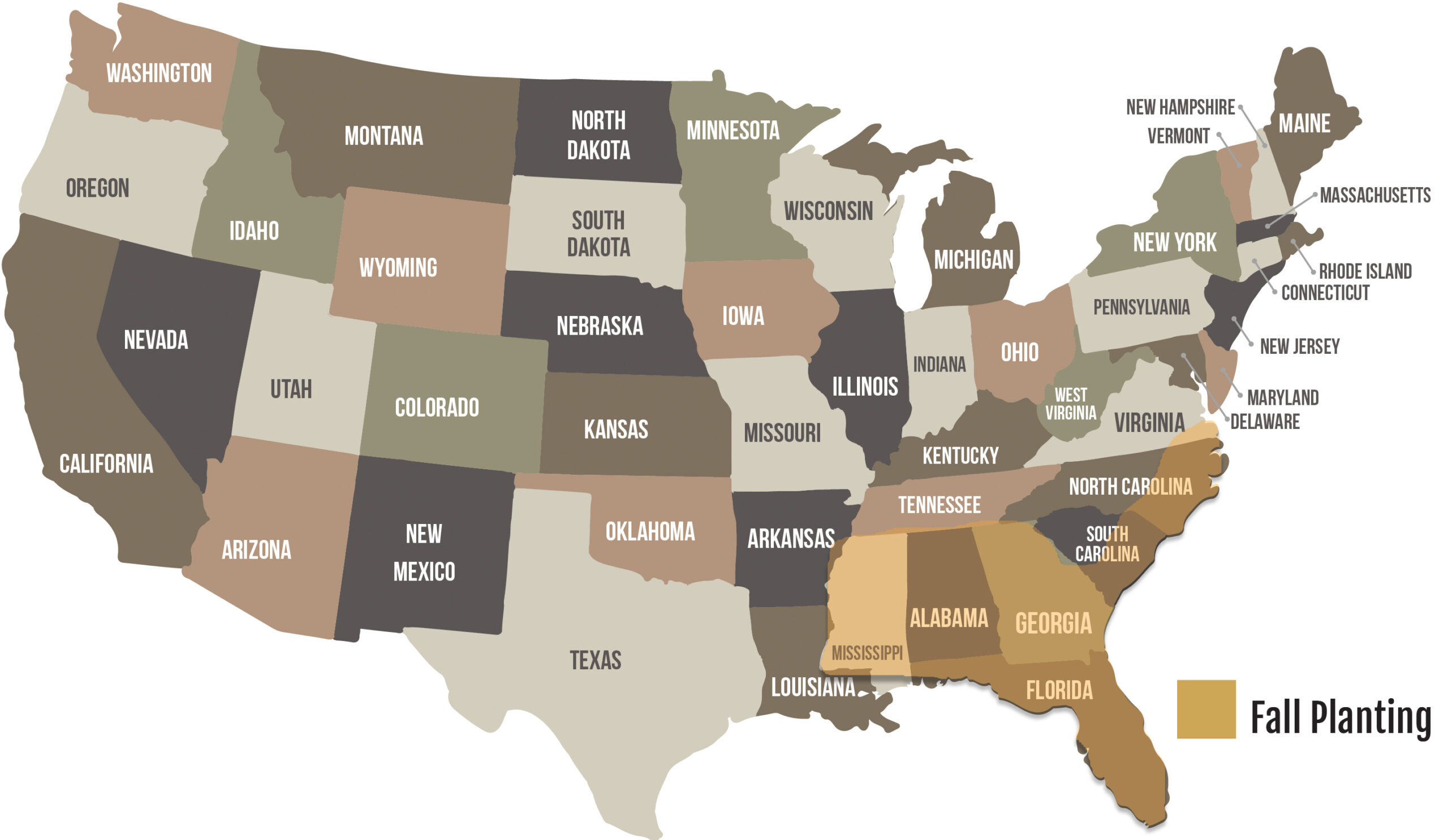 A US map of where Sprinter Triticale grows.