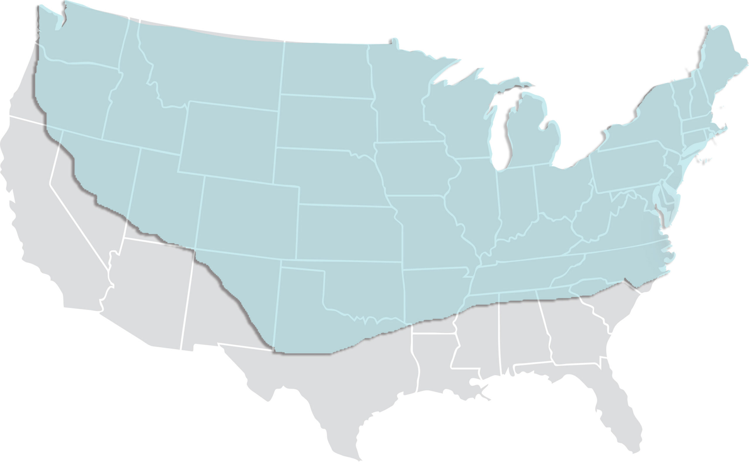 A US map of where Sprinter Triticale grows.